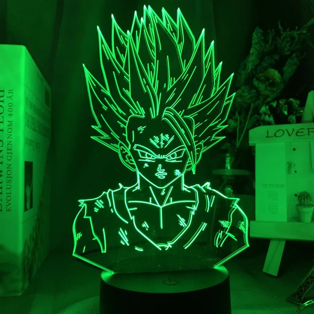 Anime Goku Figure Vegeta Dragon Ball Z Gohan 3D Lamp Decor Action Figurine Toys for Children Room Super Saiyan Gifts Charging