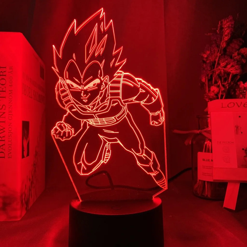 Anime Goku Figure Vegeta Dragon Ball Z Gohan 3D Lamp Decor Action Figurine Toys for Children Room Super Saiyan Gifts Charging