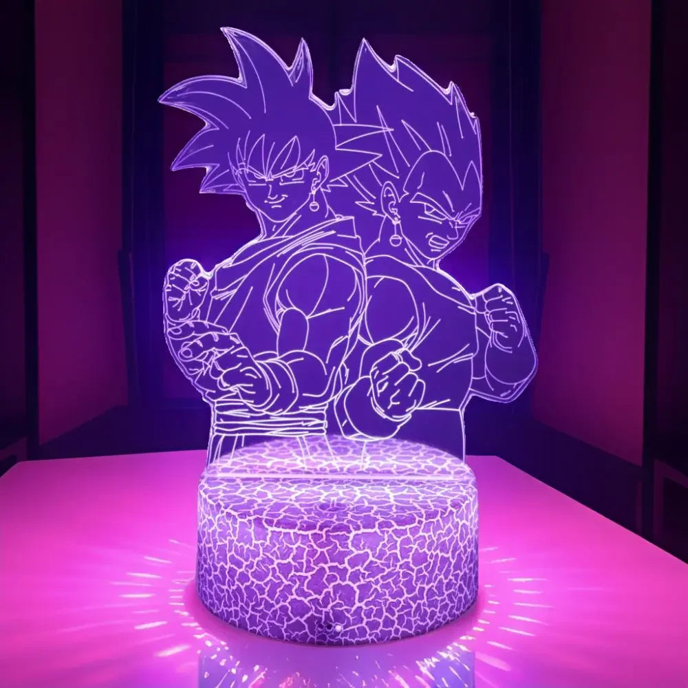 Anime Goku Figure Vegeta Dragon Ball Z Gohan 3D Lamp Decor Action Figurine Toys for Children Room Super Saiyan Gifts Charging
