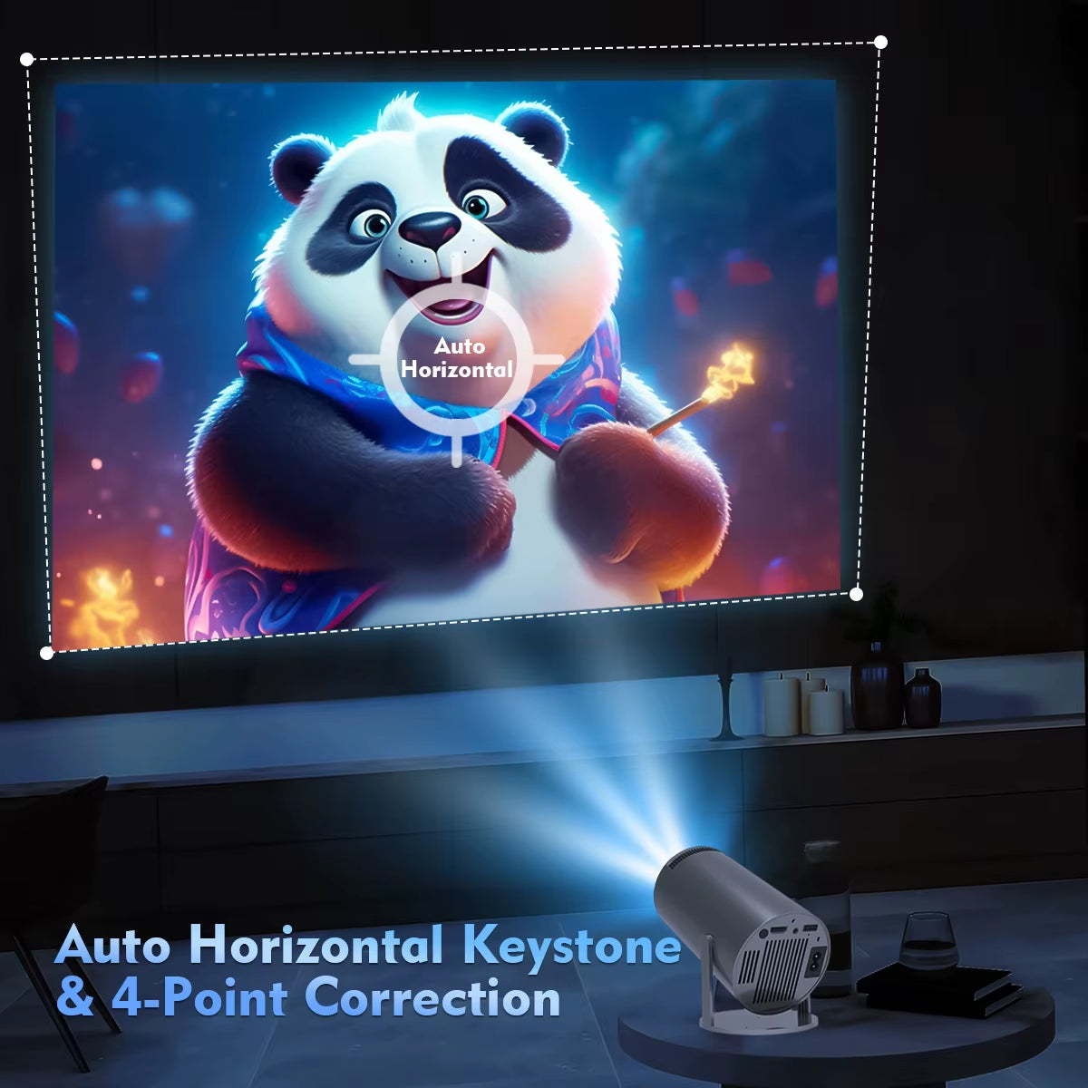 Projector Android11 4K 1280*720P HY300 Pro Dual Wifi 290ANSI 180 Flexible BT5.0 Cinema Outdoor Portable Projetor